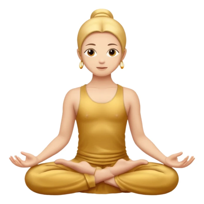 Goldene Person im Lotussitz sticker