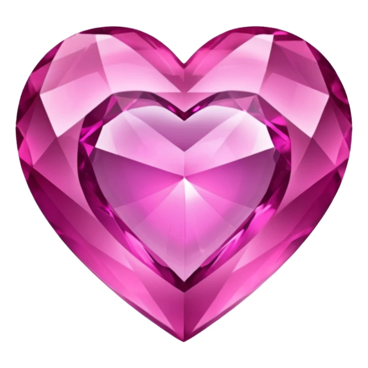 gemstone pink heart sticker