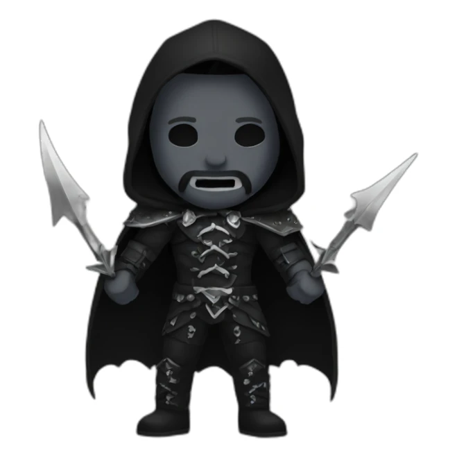 Black metal guy sticker