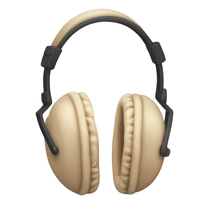 beige earmuffs sticker