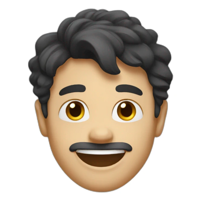 happy-with-dark-hair sticker