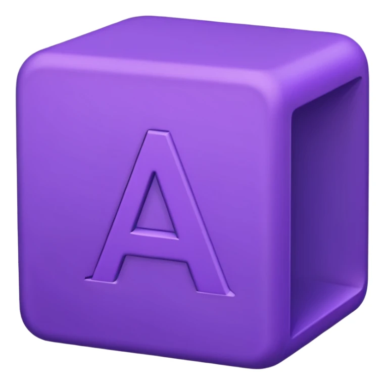 purple letter a sticker