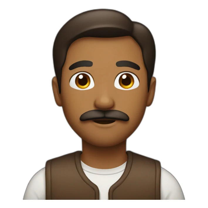 Brown guy with a mustache  sticker
