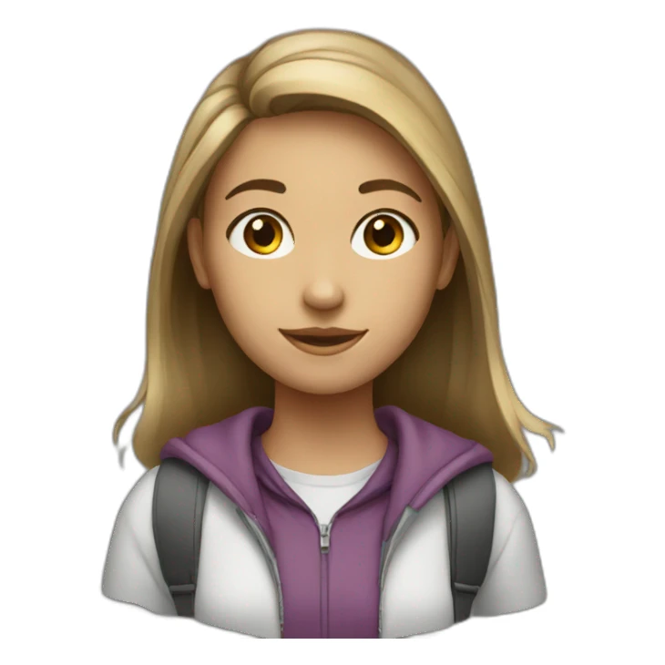 student girl sticker