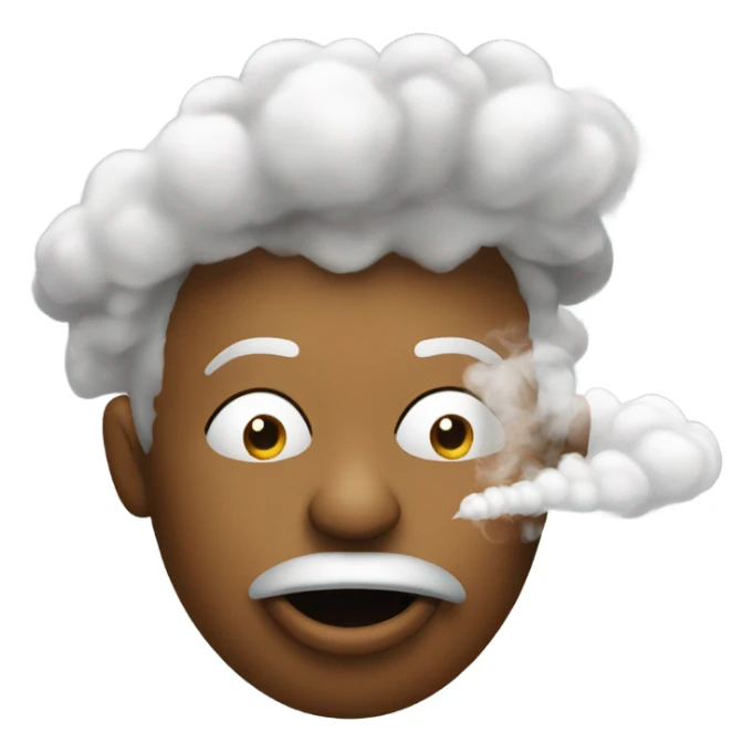 Kissy face smoke sticker