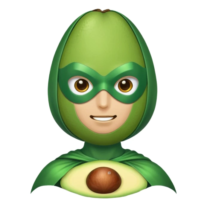 Avocado superhero sticker
