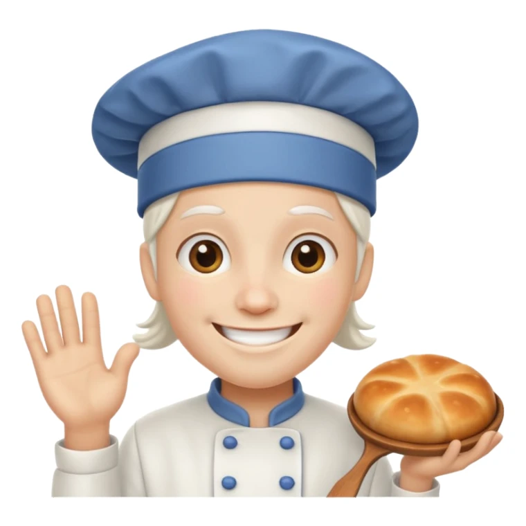 funny character with cook hat no human sticker