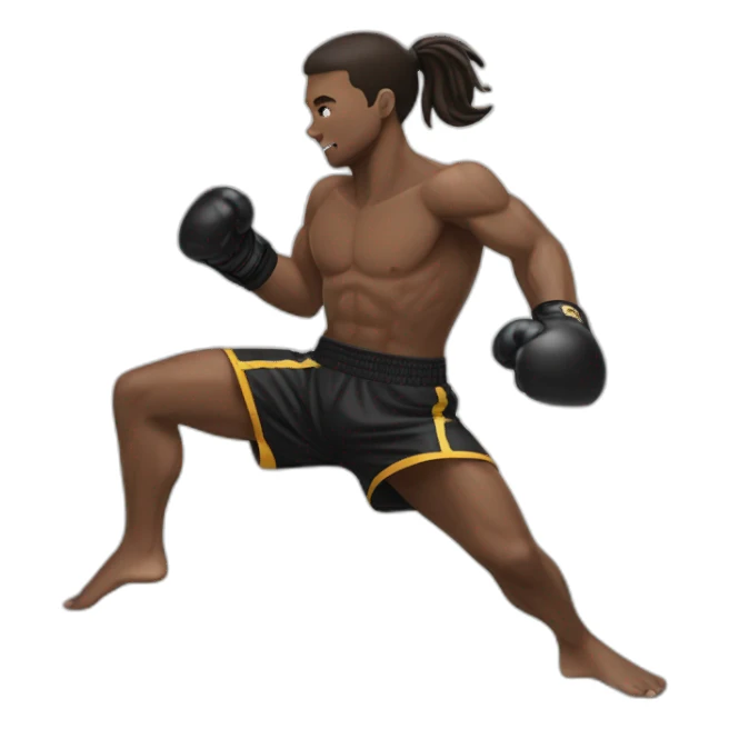 Thigh kick kickboxing  sticker