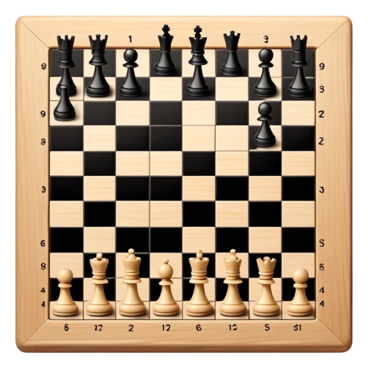 completely empty chess board with alternating black and white squares only, no chess pieces at all sticker