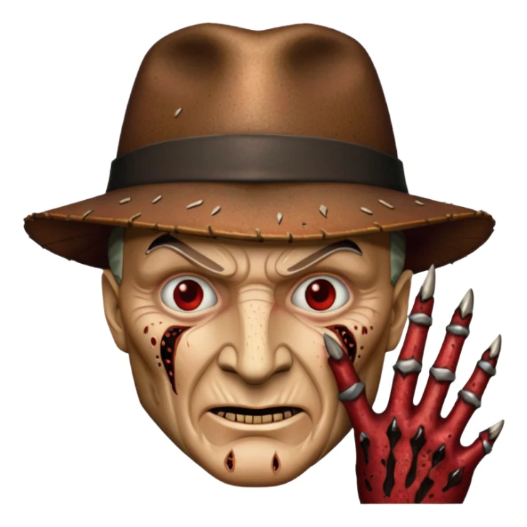 glitter claw freddy krueger sticker