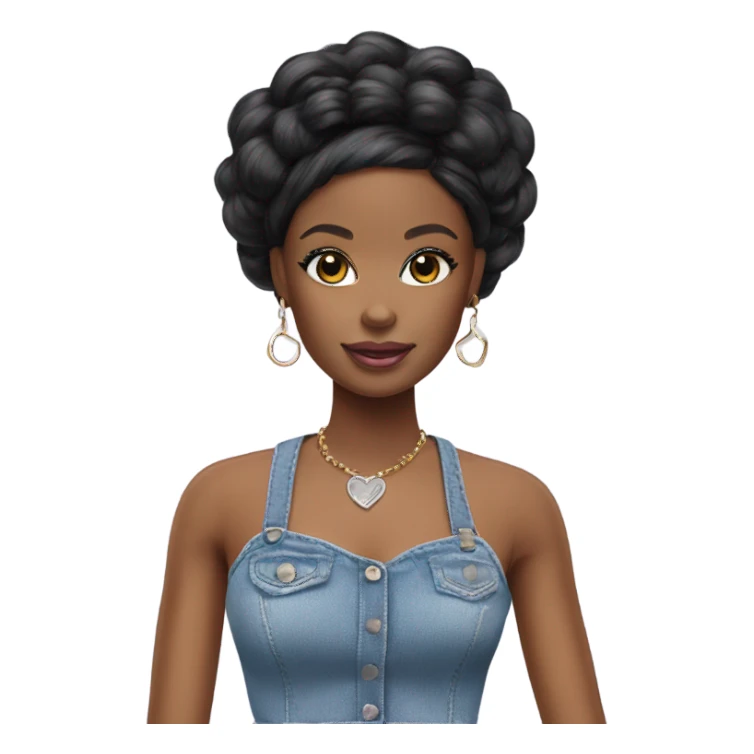 black barbie doll sticker