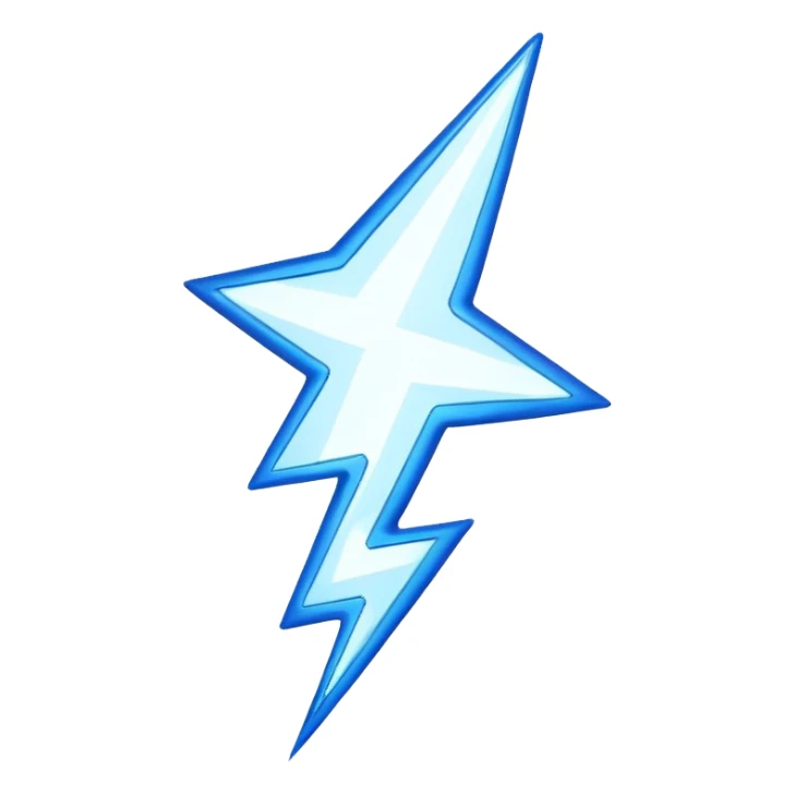 blue bolt sticker
