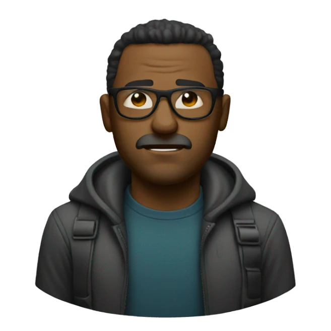 Brutal man with glases sticker