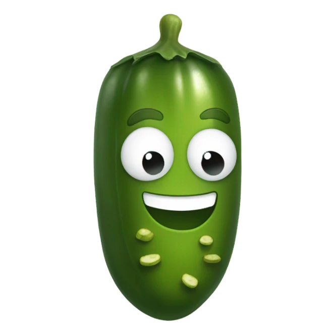 Pickle with a cute smile sticker