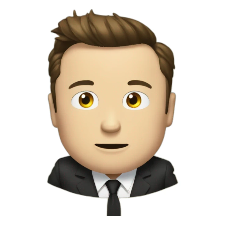 Elon Musk qui embrasse Macron sticker