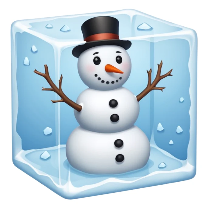 nsowman stcuk in ice block  sticker