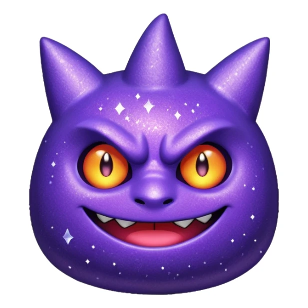 glitter roxo gengar sticker