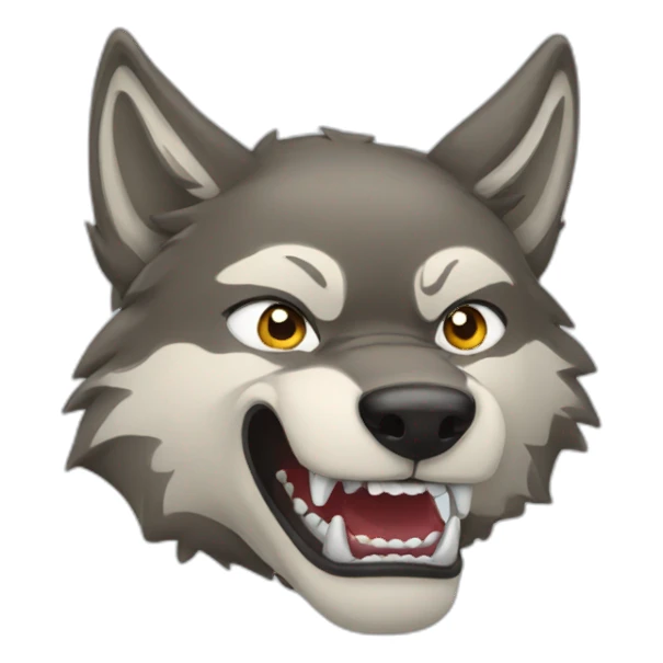 female wolf growling sticker