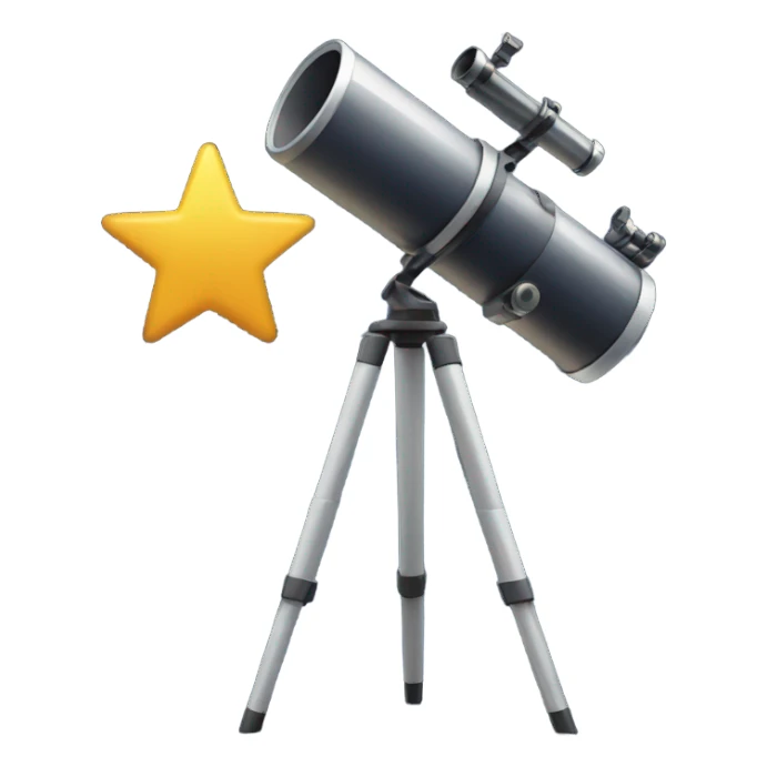 Telescope with stars in background  sticker