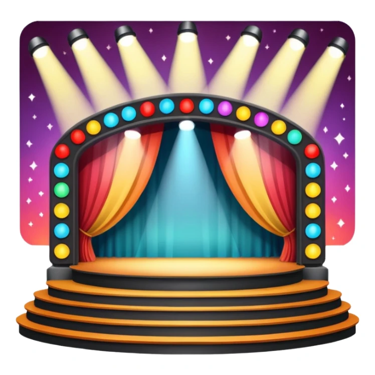 concert stage with lights sticker