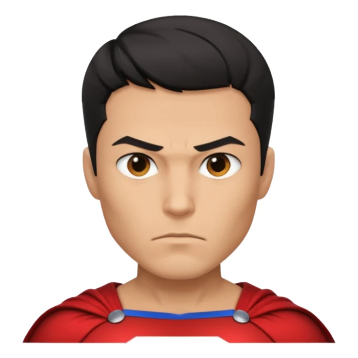 Male superhero face sticker