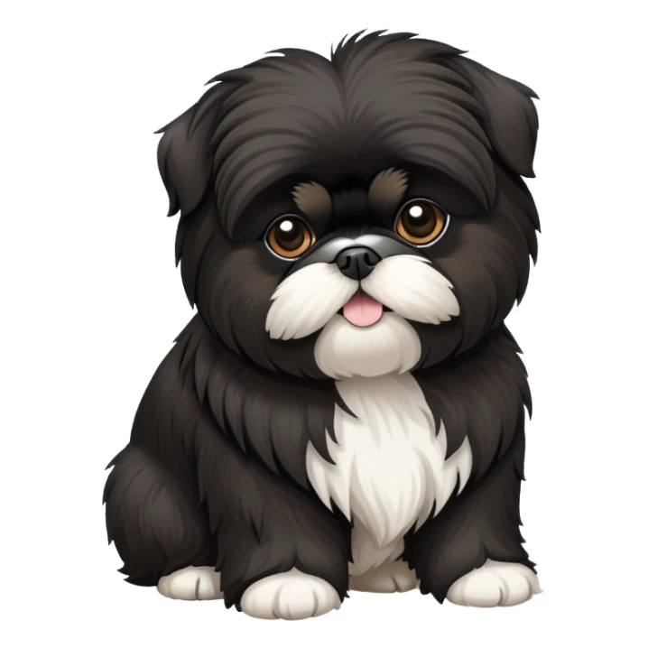 Black shiz tzu  sticker
