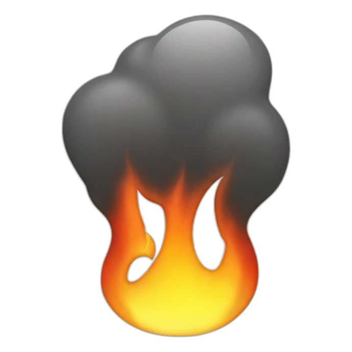 Chat avec une que en flame sticker