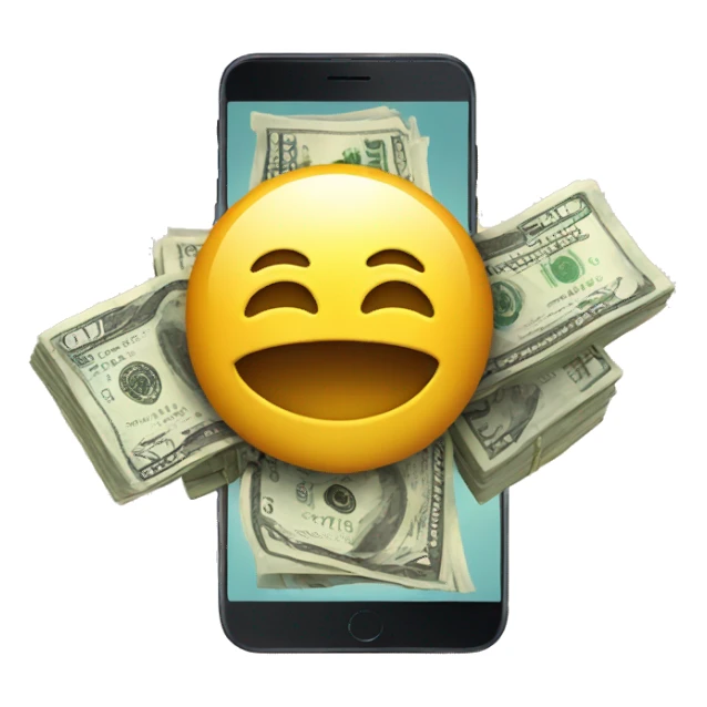 smartphone with money sticker
