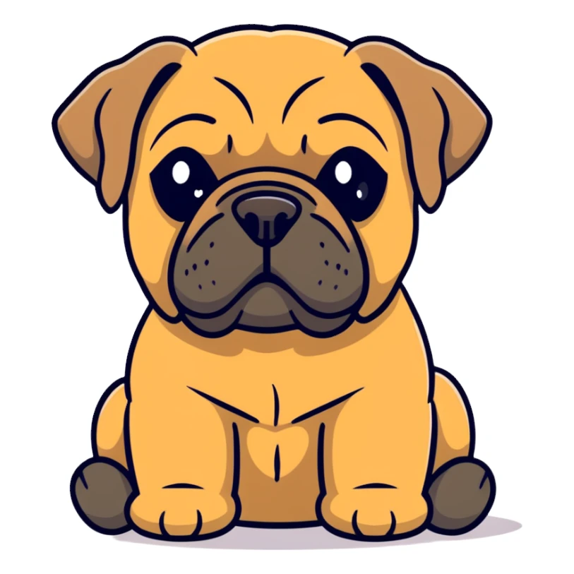 Bullmastiff puppy sticker