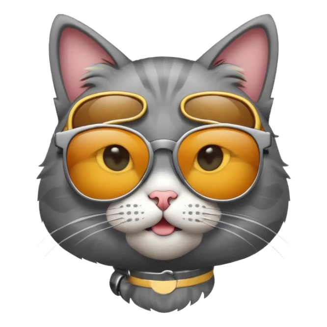 Cat with sunglasses sticker