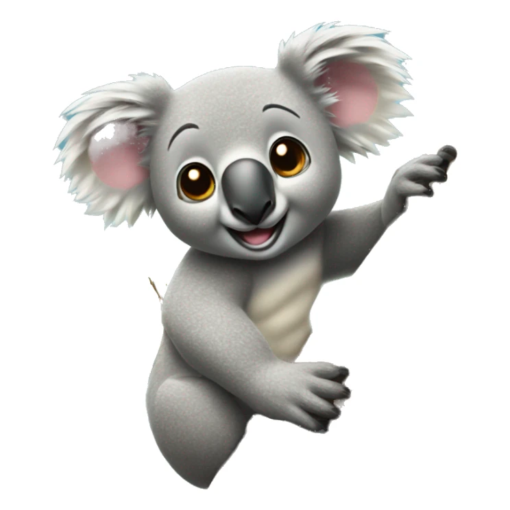 Koala climbing drag racing light tree  sticker