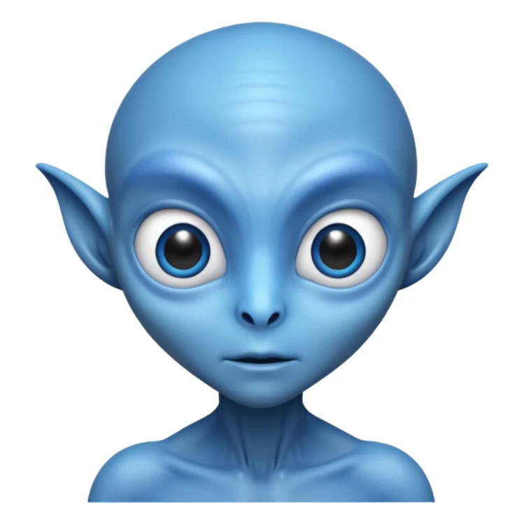 blue alien sticker