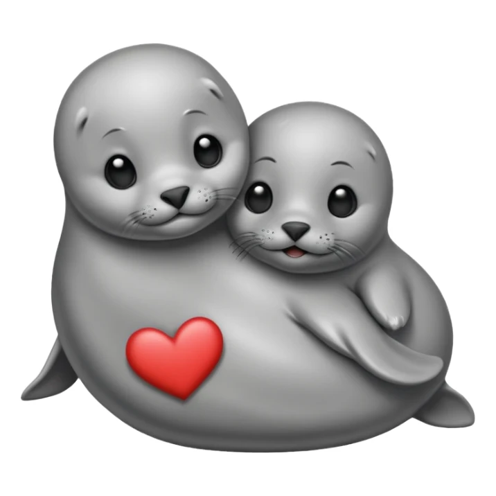Happy seal in love sticker