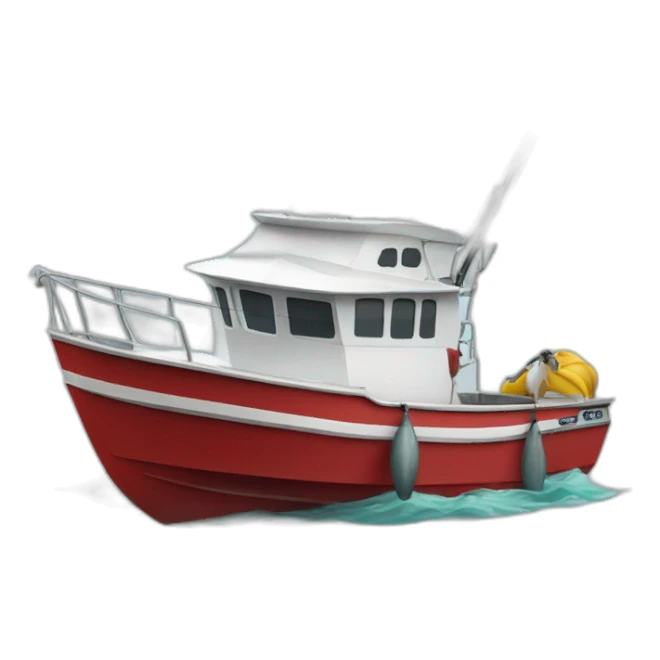 T-deck fishing boat sticker