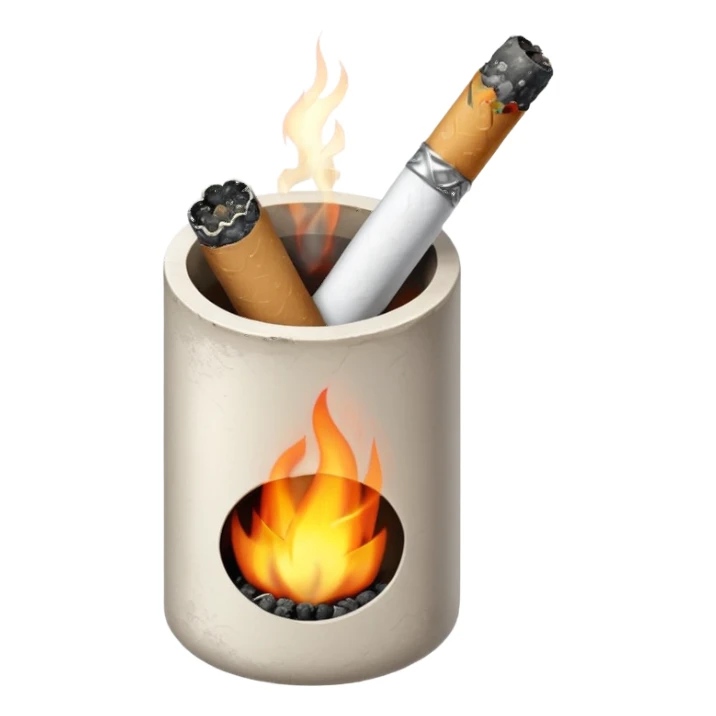 Burning cigarette  sticker