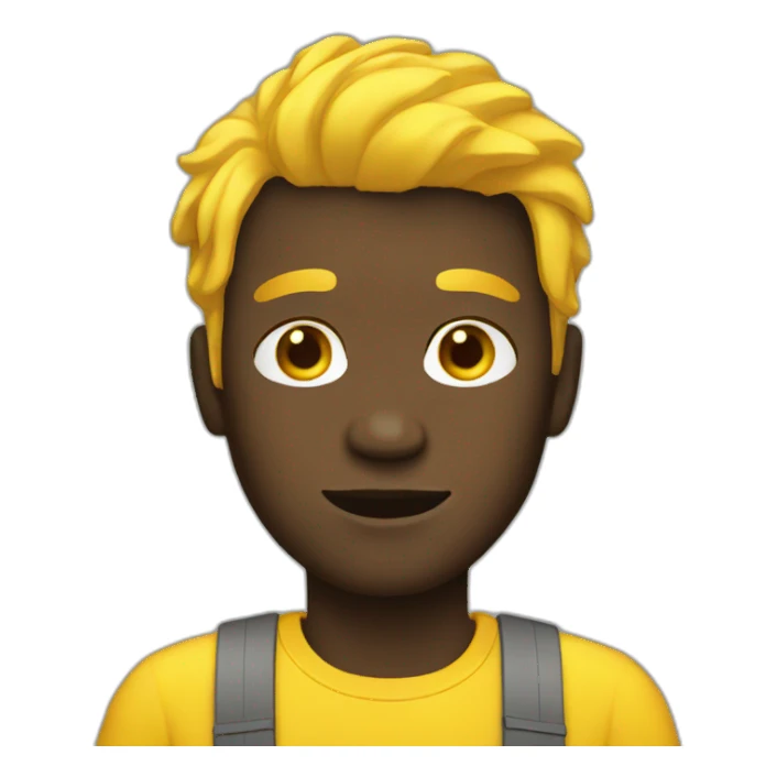 black guy with yellow hair sticker