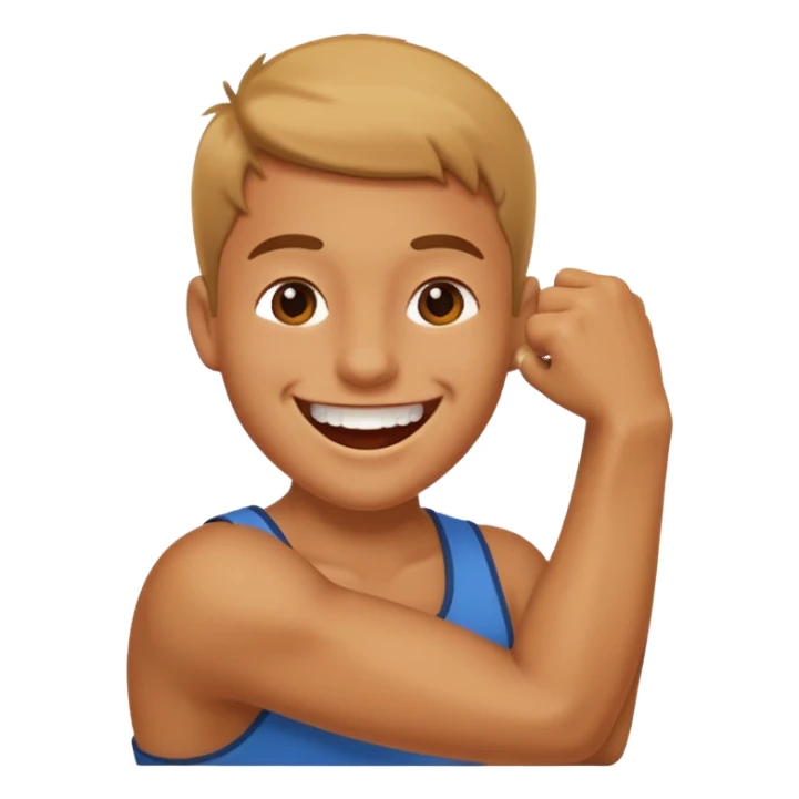 Emoji love biting an arm sticker