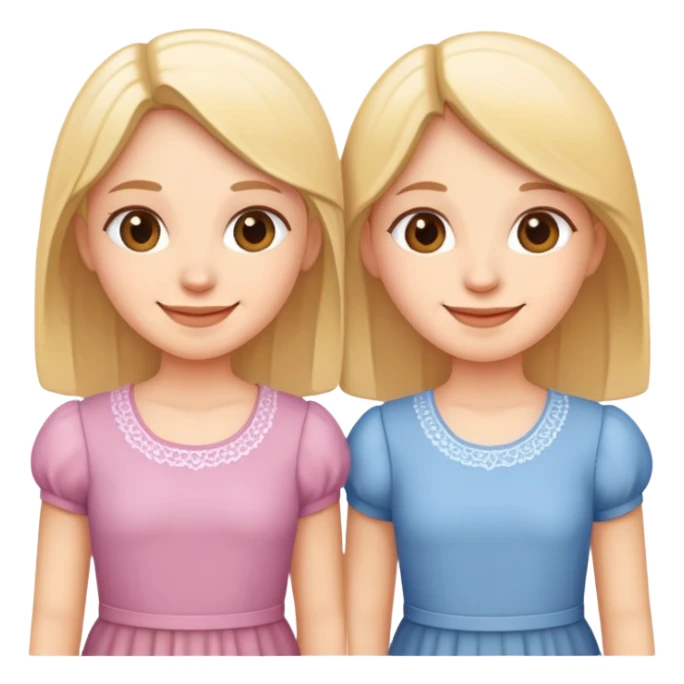 two sisters standing together smiling sticker