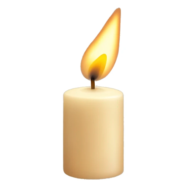beige candle sticker