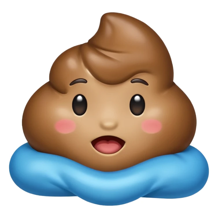 blue poop emoji sticker