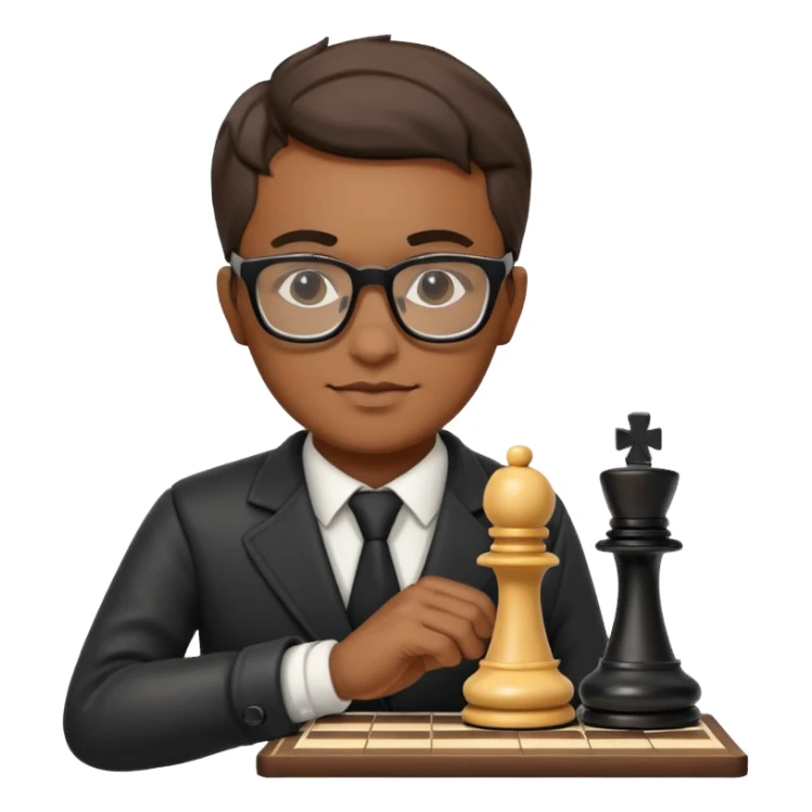 Chess Player holding a  piece,Chess club. sticker