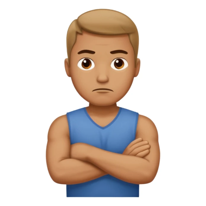 man say no with his hands crosswise sticker