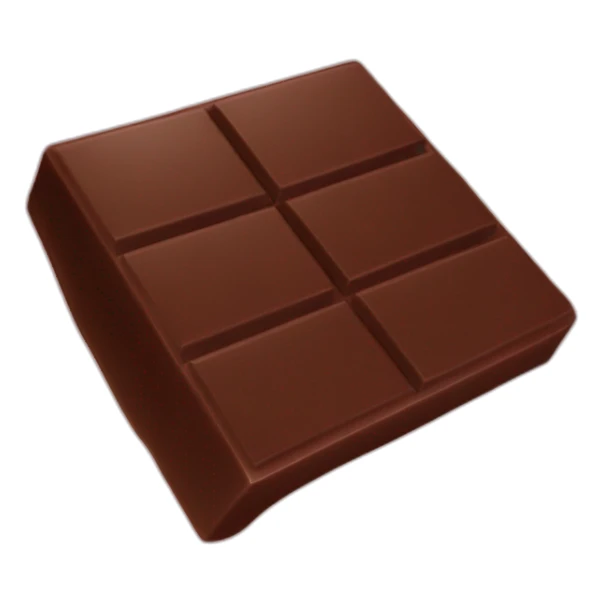 tableta de chocolate con envoltura sticker