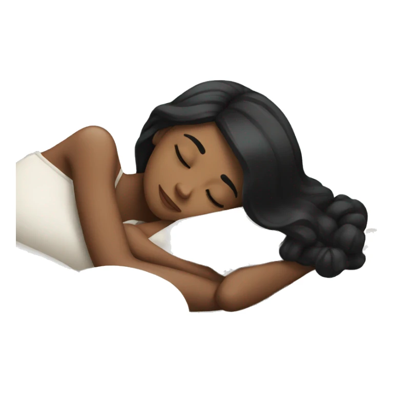 Black haired girl sleeping sticker