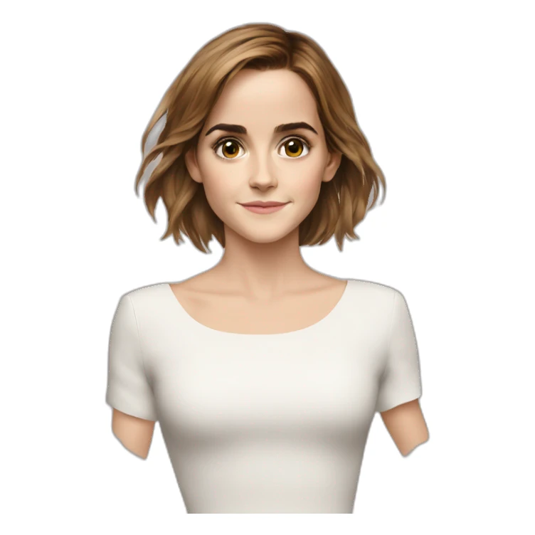 Emma Watson with an ovni  sticker