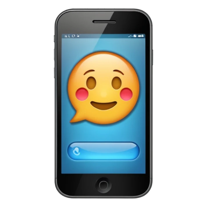 smartphone with a contact icon on the screen sticker