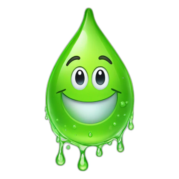 limegreen-waterdrop-with-smiling sticker
