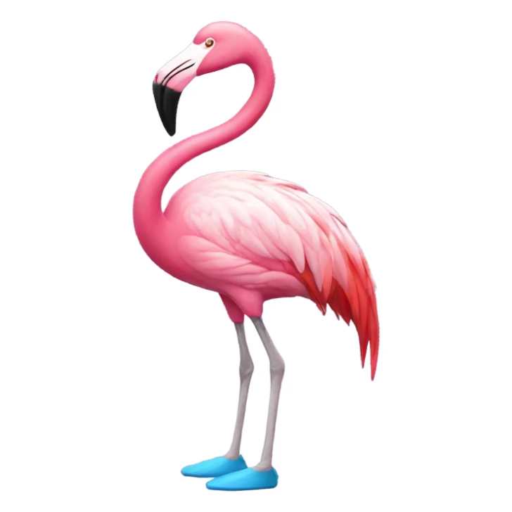 Flamingo with shoes sticker
