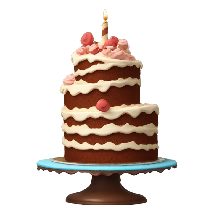 Topsy-turvy cake three layers lopsided ￼ sticker