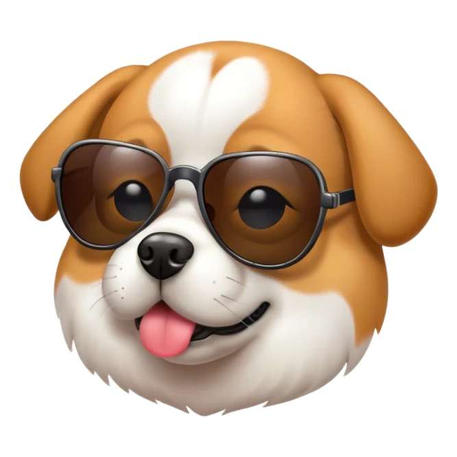 A dog with sunglasses sticker